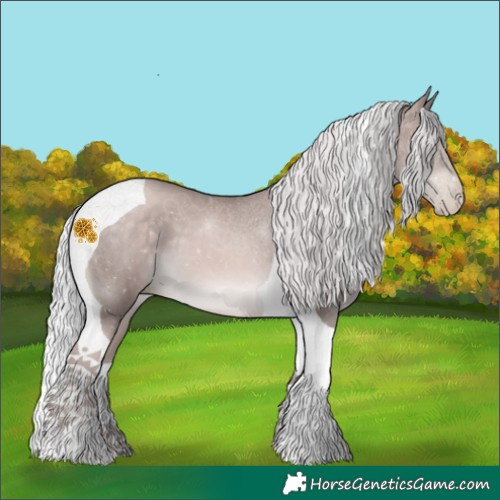 Horse Color:Platinum Silver Brown Pearl Tobiano 