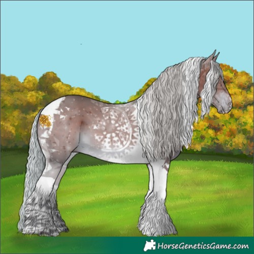 Horse Color:Silver Brown Tobiano 