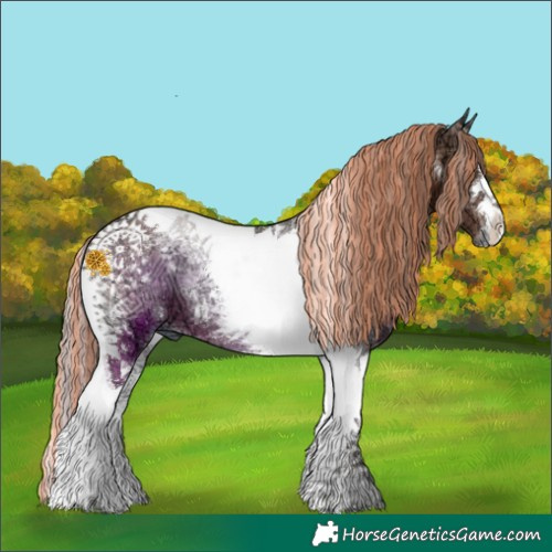 Horse Color:Painted Liver Red Onyx Ice Tobiano