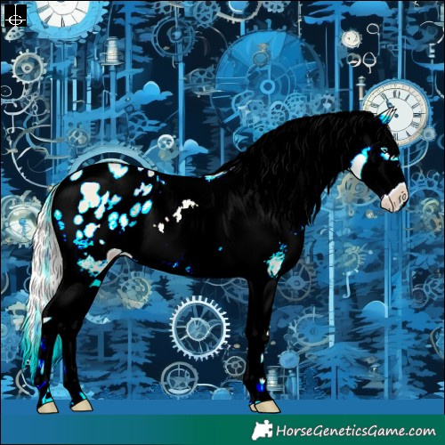 Horse Color:White Spotted Silver Sable Cream Champagne Pearl Onyx Splash Varnish
