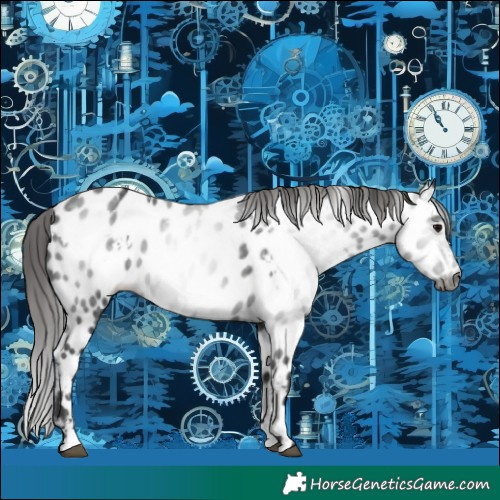 Horse Color:Gray White Spotted Black Appaloosa