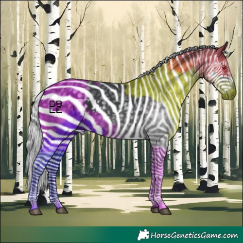 Horse Color:Silver Black Chinchilla 