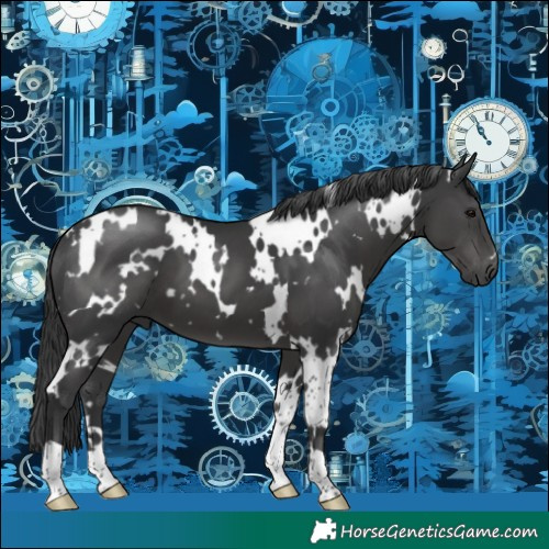 Horse Color:White Spotted Black
