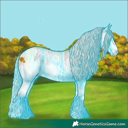 Horse Color:Thunderstruck White Spotted Silver Buckskin Ice Dun Sabino 
