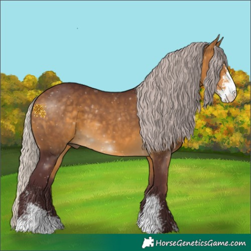 Horse Color:Chocolate Silver Buckskin Sabino 