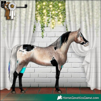 Horse Color:Silver Brown Ice Onyx Splash Tobiano Appaloosa Rabicano