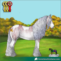 Horse Color:Gray Watercolor Liver Chestnut Ice Sabino Tobiano Rabicano 