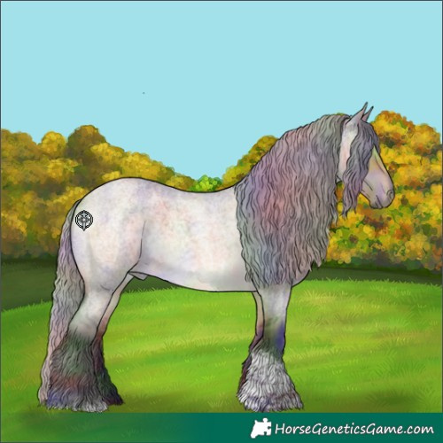 Horse Color:Nacre Silver Buckskin Roan Dun Tobiano 