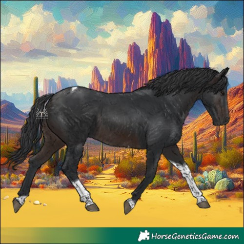 Horse Color:Brown Tobiano 