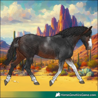 Horse Color:Brown Tobiano