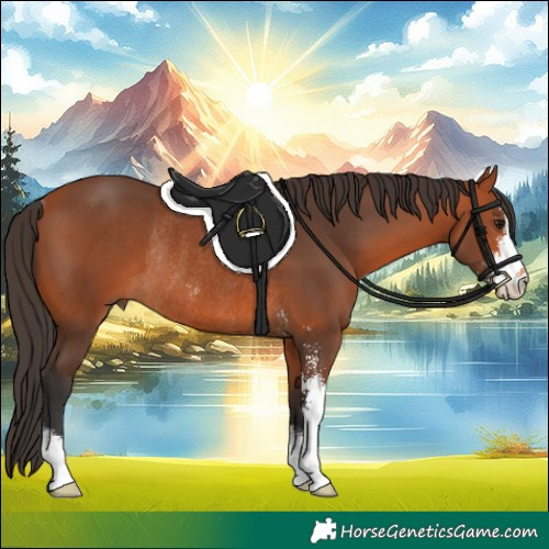 Horse Color:Bay Sabino Rabicano 