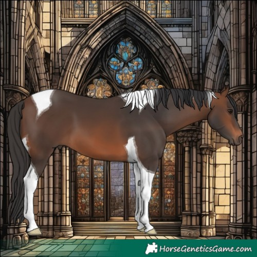 Horse Color:Brown Tobiano 