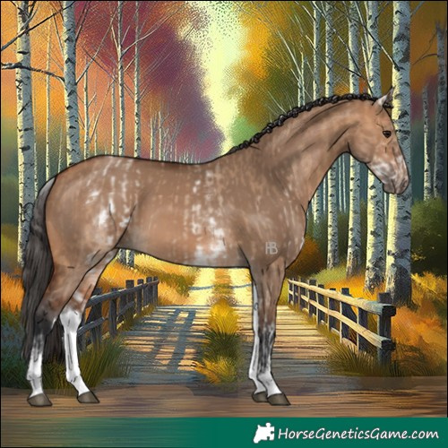 Horse Color:White Spotted Bay Dun Rabicano  and White Spotted Bay Dun Rabicano 