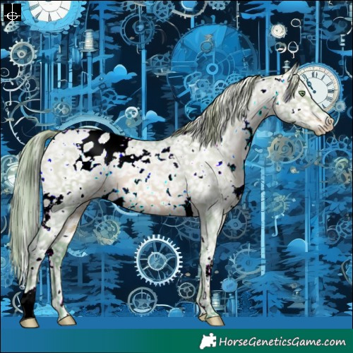 Horse Color:Watercolor White Spotted Brown Pearl Dun Snowflake Varnish 