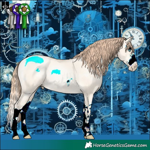 Horse Color:Amber Cream Champagne Pearl Dun Sabino Splash Rabicano