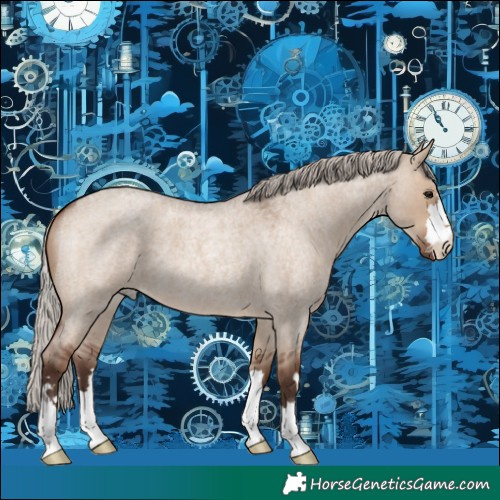 Horse Color:Silver Brown Roan Dun 