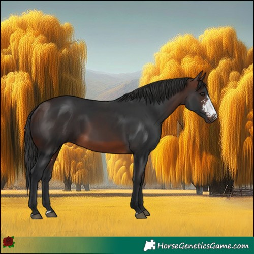 Horse Color:Brown Sabino