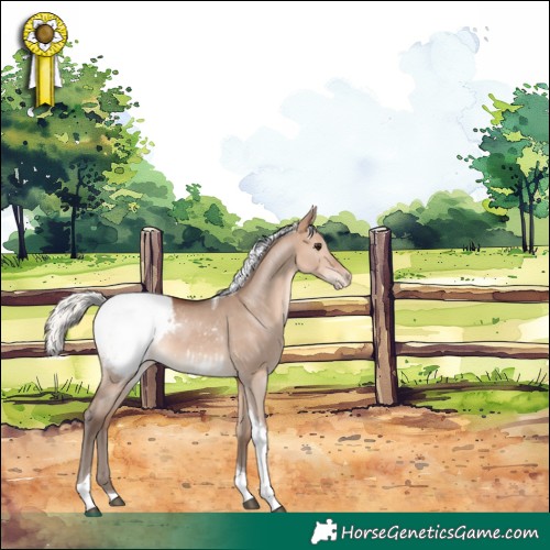 Horse Color:Silver Bay Dun Mushroom Tobiano Snowcap Rabicano 