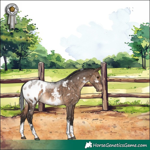 Horse Color:White Spotted Brown Dun Tobiano Appaloosa