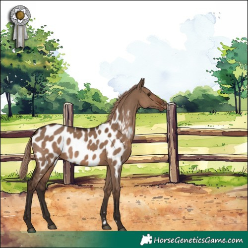 Horse Color:Liver Red Dun Near Leopard 