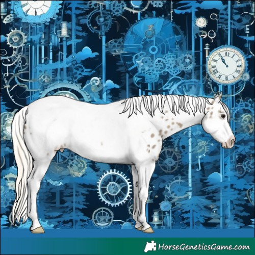 Horse Color:Silver Smoky Grullo Tobiano Frame Appaloosa