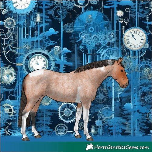 Horse Color:Bay Roan Tobiano