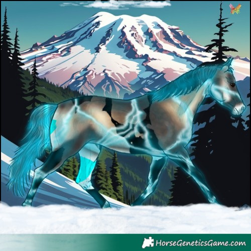 Horse Color:Void Thunderstruck Brown Onyx Tobiano 