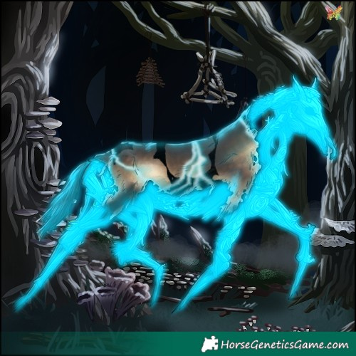 Horse Color:Void Thunderstruck Brown Onyx Tobiano 