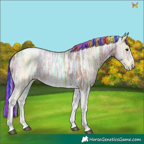 Horse Color:Painted Silver Brown Ice Sabino Tobiano