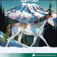 Horse Color:Painted Nacre White Spotted Bay Splash Tobiano 