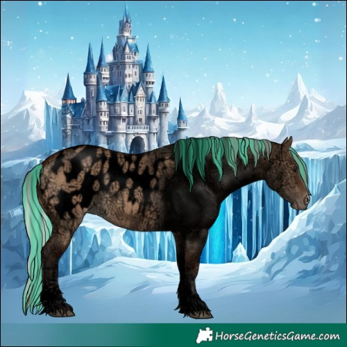 Horse Color:Void Painted Silver Bay Ice Dun Tobiano Appaloosa 