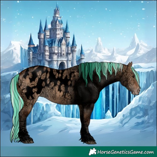 Horse Color:Void Painted Silver Bay Ice Dun Tobiano Appaloosa 