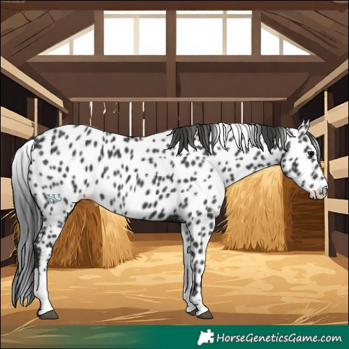 Horse Color:Black Tobiano Leopard