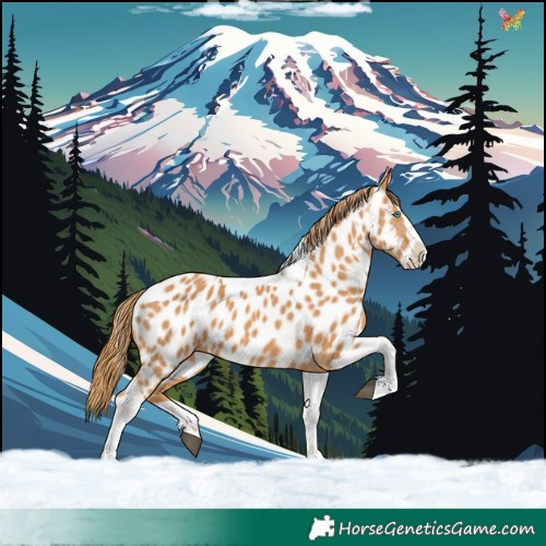 Horse Color:Chestnut Splash Tobiano Near Leopard 