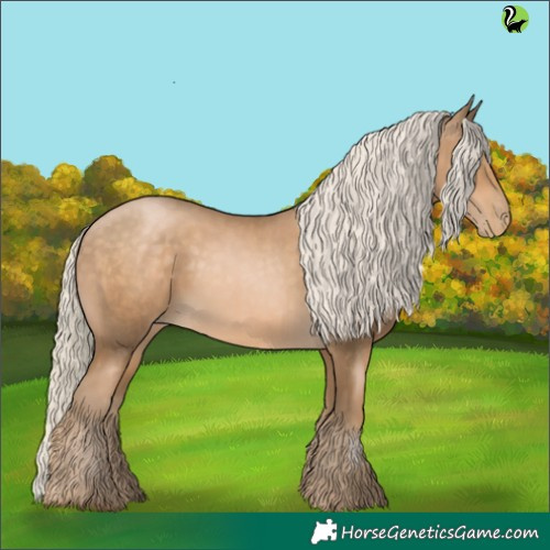 Horse Color:White Spotted Chocolate Palomino Pearl 