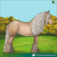 Horse Color:White Spotted Chocolate Palomino Pearl