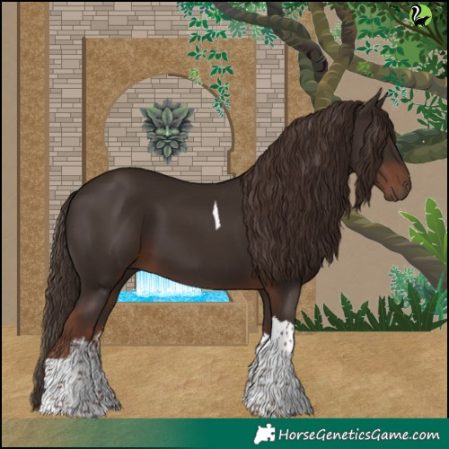 Horse Color:White Spotted Liver Chestnut Tobiano 