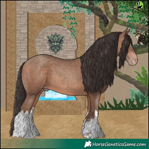 Horse Color:White Spotted Sable Champagne 