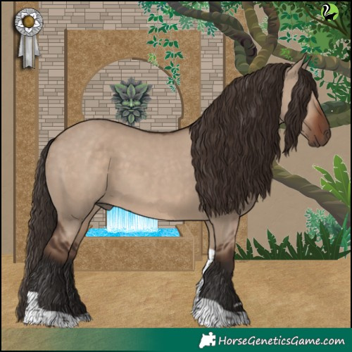 Horse Color:Liver Red Dun Tobiano 