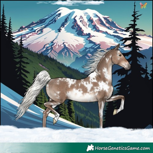 Horse Color:White Spotted Liver Red Dun Mushroom Rabicano 
