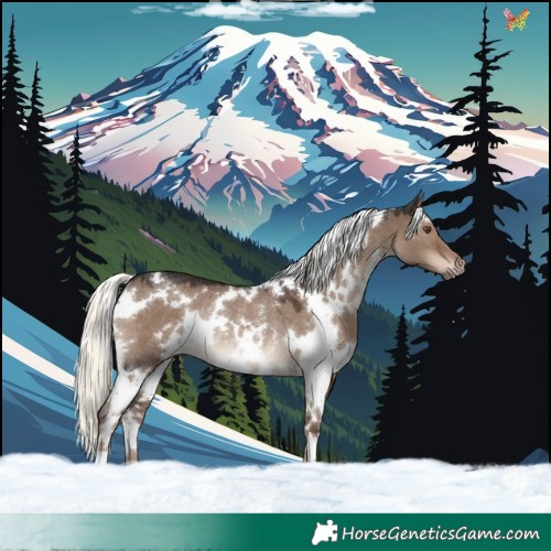 Horse Color:White Spotted Liver Red Dun Mushroom Rabicano 