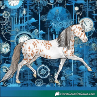 Horse Color:Bay Tobiano Leopard 