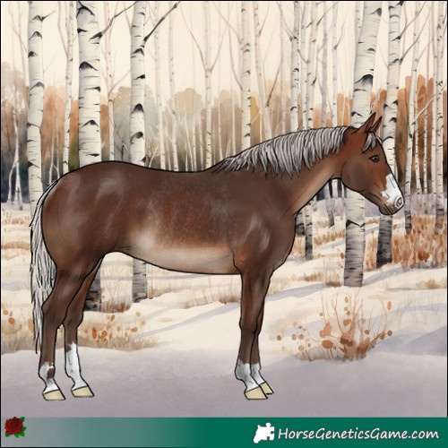 Horse Color:Silver Brown Rabicano 