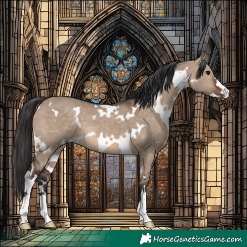 Horse Color:White Spotted Brown Dun 