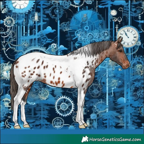 Horse Color:Bay Tobiano Near Leopard