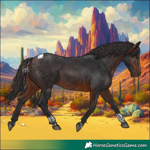 Horse Color:Brown Tobiano 