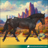 Horse Color:Brown Tobiano 
