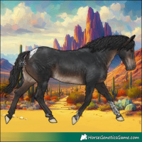 Horse Color:Brown Tobiano Rabicano