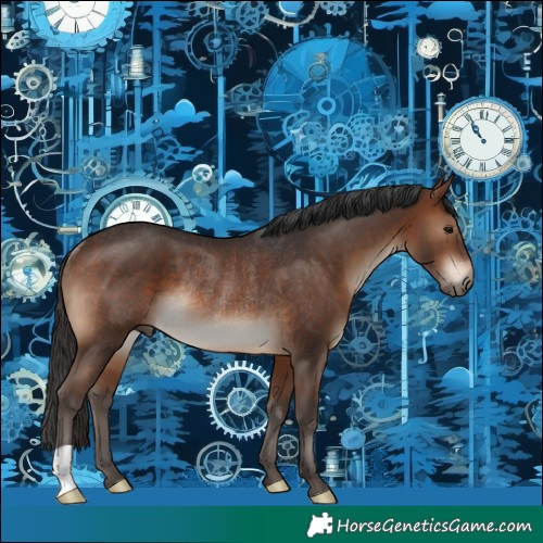Horse Color:Brown Rabicano