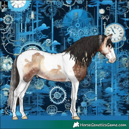 Horse Color:Bay Ice Onyx Sabino Splash Tobiano Rabicano 